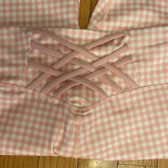 set sport bra and leggings Gingham checkered print - Picture 6 of 8